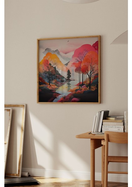 Ahşap Çerçeveli Mdf Kare Tek Tablo (Kendi Tablo Setinizi Oluşturacağınız Liste) TX1018 23 x 23 fiyatları