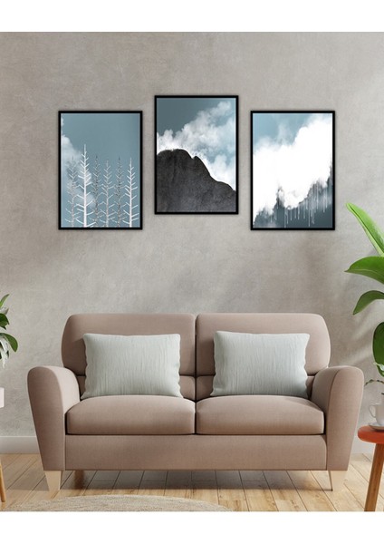Dekorize Mdf Tablo Seti 3 Parça 3 mm - Salon Oturma Odası Için Duvar Dekoru 13 x 17