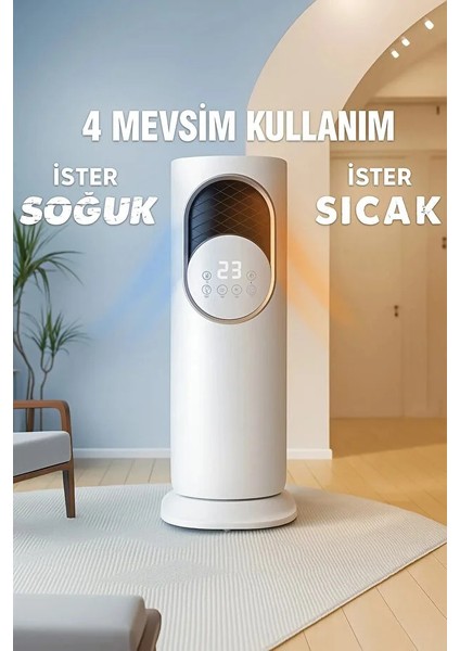 Uzaktan Kumandalı Dokunmatik Taşınabilir Sıcak Üfleme Isıtıcı – 180° Hava Sirkülasyonu