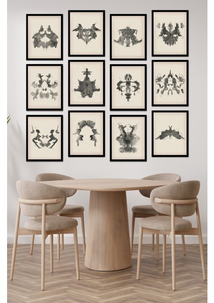 Dekorize Mdf Tablo Seti 12 Parça - Salon Oturma Odası Için Duvar Dekoru Çerçeve Görünümlü Onk 1037 13 x 17 modelleri