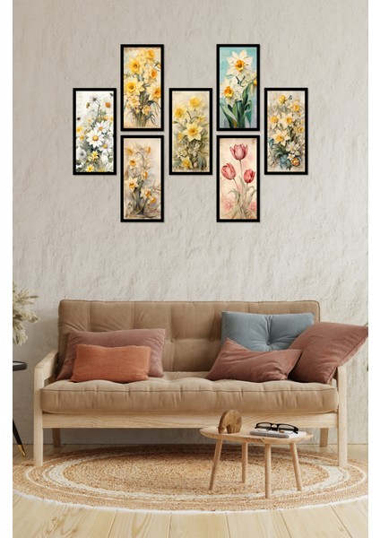 Modern Style Dekorize Mdf 7 Parça Çerçeve Görünümlü Tablo Set 10208 10 x 20 fiyatları