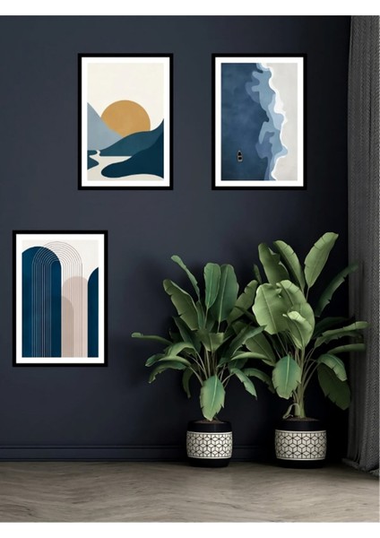 Dekorize Mdf Tablo Seti 3 Parça 3 mm - Soyut Salon Oturma Yatak Odası Için Duvar Dekoru 13 x 17 modelleri