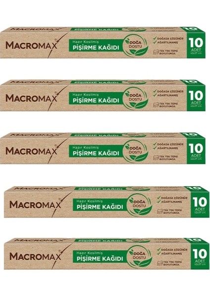 Doğa Dostu Seri Pişirme Kağıdı 10'lu X5