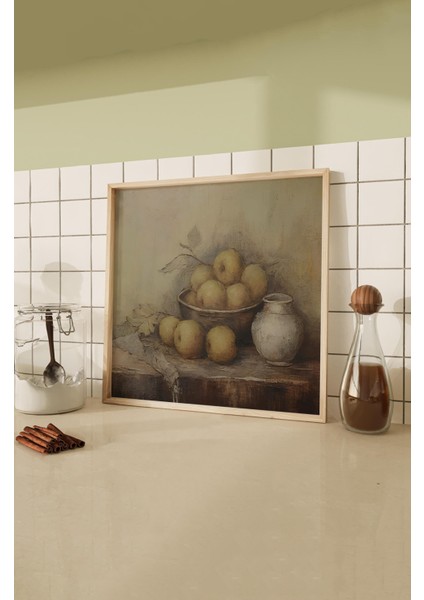 Ahşap Çerçeveli Mdf Kare Tek Tablo (Kendi Tablo Setinizi Oluşturacağınız Liste) MUTFAK04 23 x 23 Çerçeveli TX1108 fiyatları