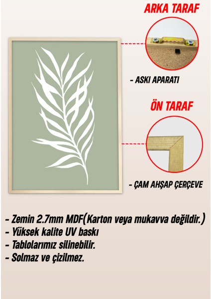 Dekorize Mdf Tablo Seti 3 Parça 3 mm - Çerçeveli Salon Oturma Odası Için Duvar Dekoru 3047 23 x 32 modelleri