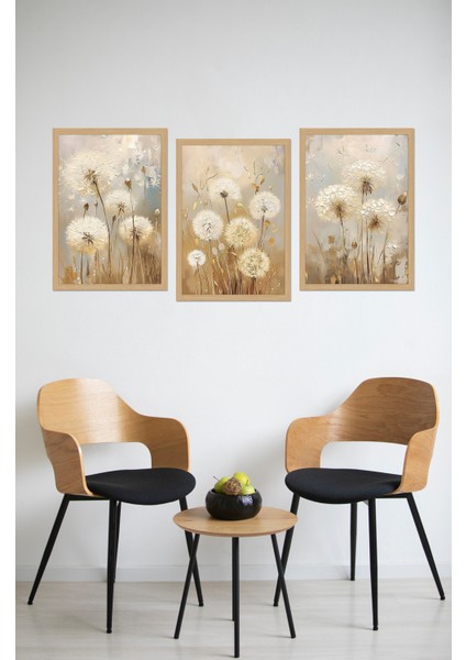 Dekorize Mdf Tablo Seti 3 Parça 3 mm - Salon Oturma Odası Için Bohem Duvar Dekoru 3043 13 x 17