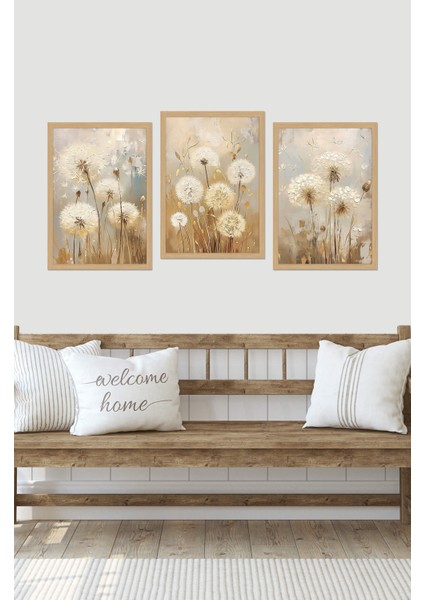 Dekorize Mdf Tablo Seti 3 Parça 3 mm - Salon Oturma Odası Için Bohem Duvar Dekoru 3043 13 x 17 modelleri