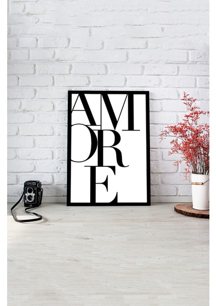 Notpa Tek Tablo Çerçeve Görünümlü Ahşap Duvar Tablosu A4 21 x 29.7 A4-9