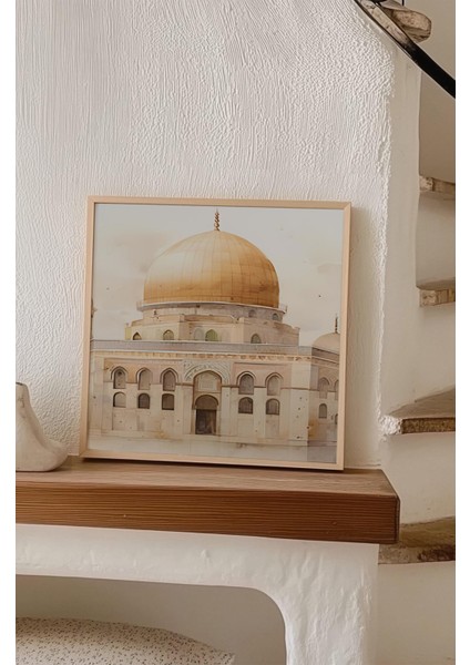 Ahşap Çerçeveli Mdf Kare Tek Tablo (Kendi Tablo Setinizi Oluşturacağınız Liste) Islami 23 x 23 Çerçeveli TX1052 indirimleri