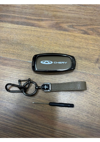 Chery Tiggo 7/8 Anahtarlık Kahverengi Çelik Korumalı