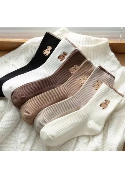 6 Çift Ekonomik Paket Unısex Kolej Tenis Çorap Set