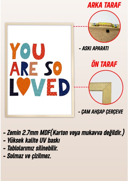 Ahşap Çerçeveli Mdf Tek Tablo Çocuk Odası Dekoru Tablo (Kendi Tablo Setinizi Oluşturacağınız Liste) 23 x 32 Çerçeveli 1093 modelleri