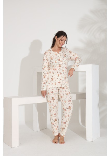 %100 Pamuk Uzun Kol Kadın Pijama Takımı 98288 fiyatları
