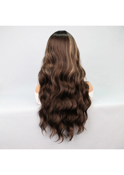 Koyu Kumral Balköpüğü Işıltılı Tül Peruk indirimleri