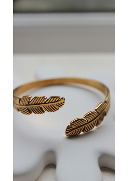 Yaprak Model Ayarlanabilir Gold Kelepçe
