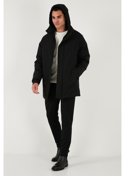 Astarlı Regular Fit Fermuar ve Çıtçıt Düğmeli Kapüşonlu Mont Erkek Mont 497ROMA fiyatları