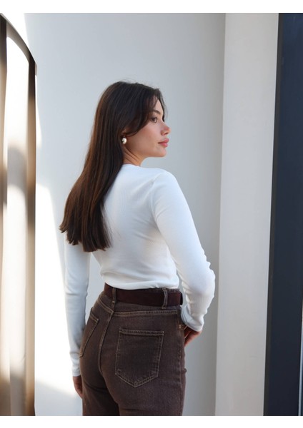 Fitil Desen Çıtçıtlı Bluz indirimleri