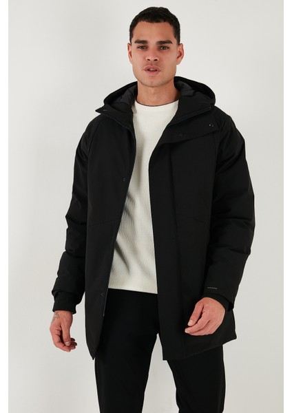 Astarlı Regular Fit Fermuar ve Çıtçıt Düğmeli Kapüşonlu Mont Erkek Mont 497ROMA modelleri