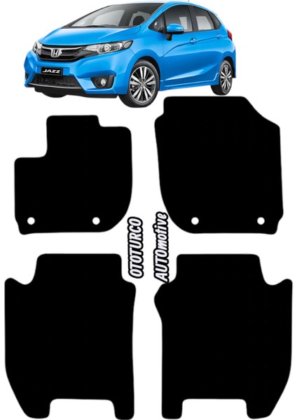 Honda Jazz 3 Extrim Uyumlu Ototurco Velur Halı Paspas Takımı 2015-2020