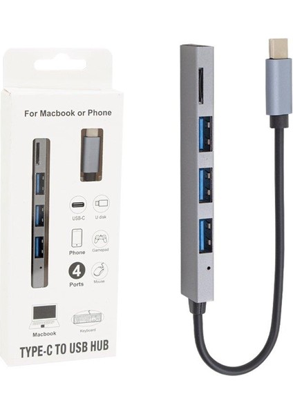 PM-6493 Type-C Hub 3x USB 3.0 Sd/tf Hafıza Kart Okuyucu Dock Station (Macbook - Pc - Playstation - Xbox) fiyatları