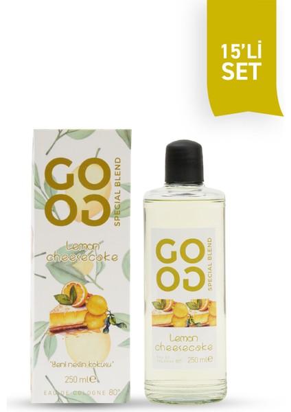 Gogo Lemon Cheesecake Kolonya 250ML Cam Şişe - 15 Adet