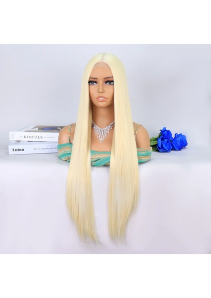 Platin Sarısı Ekstra Uzun Tül Peruk modelleri