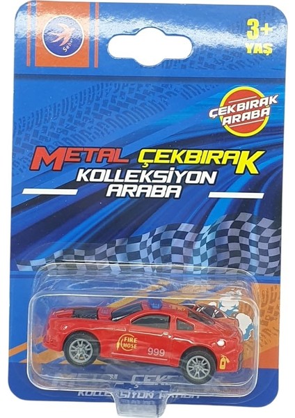 Çek Bırak Metal Küçük Arabalar 3'lü 8 cm - Itfaiye Araçları indirimleri