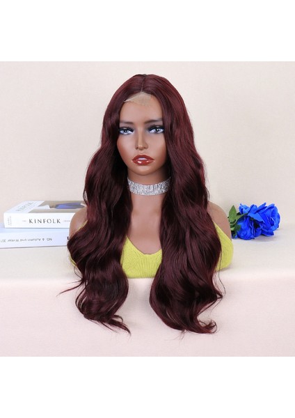 Koyu Kızıl Kahve Tül Peruk modelleri