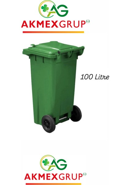 Akmex Tıbbi Atık Plastik Çöp Konteyneri 100 Litre Konteyner - A Isıya Karşı Dayanıklı-