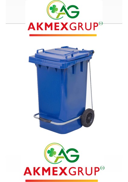 Akmex Tıbbi Atık Plastik Pedallı Çöp Konteyneri 90 Litre Konteyner - A Isıya Karşı Dayanıklı-