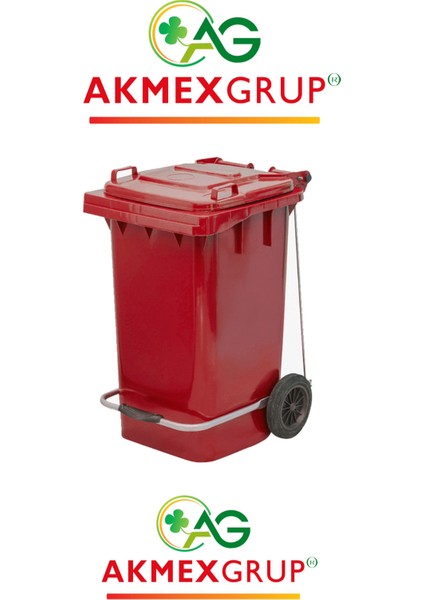 Akmex Tıbbi Atık Plastik Pedallı Çöp Konteyneri 90 Litre Konteyner - A Isıya Karşı Dayanıklı-