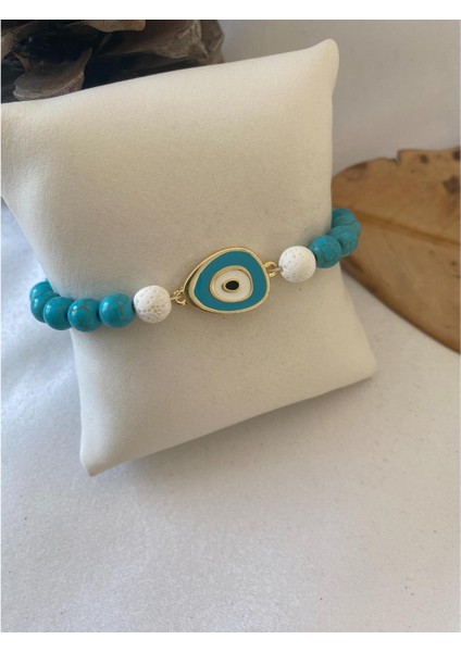 Nazar Boncuk Figürlü Doğaltaş Bileklik fırsatları