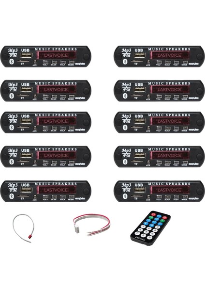 USB-BT-10X Bluetooth USB Sd Kart ve Fm Radyo Özellikli Mp3 Decoder (10 Adet)