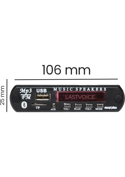 USB-BT-10X Bluetooth USB Sd Kart ve Fm Radyo Özellikli Mp3 Decoder (10 Adet) modelleri