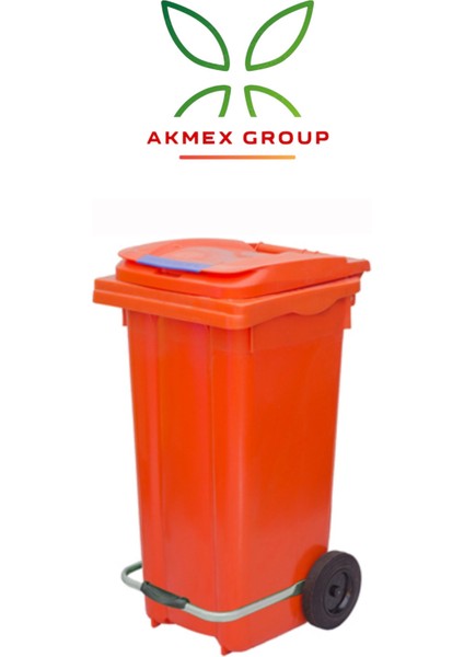 Plastik Metal Pedallı Çöp Konteyneri 120 Litre Konteyner - Isıya Dayanıklı Malzeme Çöp Kutusu