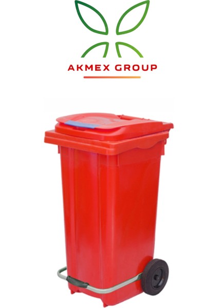 Plastik Metal Pedallı Çöp Konteyneri 120 Litre Konteyner - Isıya Dayanıklı Malzeme Çöp Kutusu