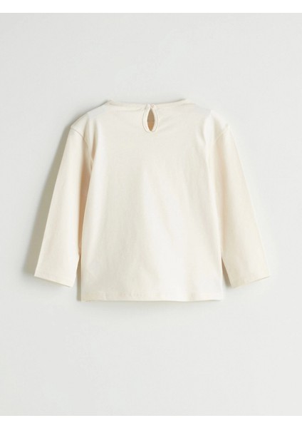 Lcw Kids Bej Bisiklet Yaka Baskılı Kız Çocuk Tişört fırsatları