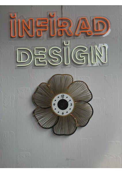 Papatya Desen Dekoratif Ahşap Tasarım Duvar Saati modelleri