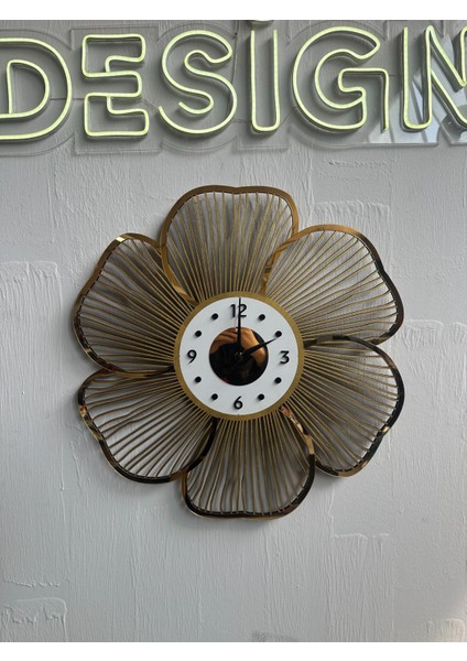 Papatya Desen Dekoratif Ahşap Tasarım Duvar Saati indirimleri