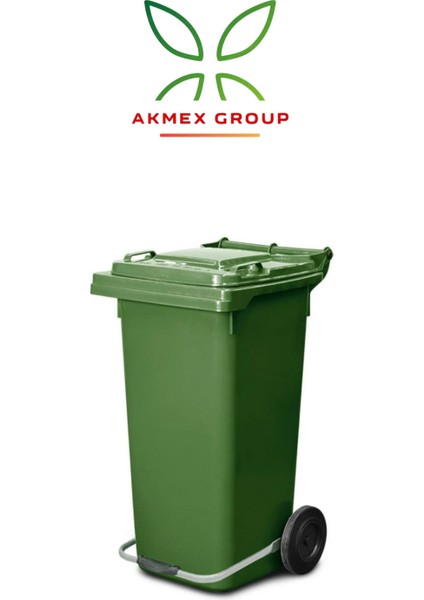 Plastik Metal Pedallı Çöp Konteyneri 120 Litre Konteyner - Isıya Dayanıklı Malzeme Çöp Kutusu