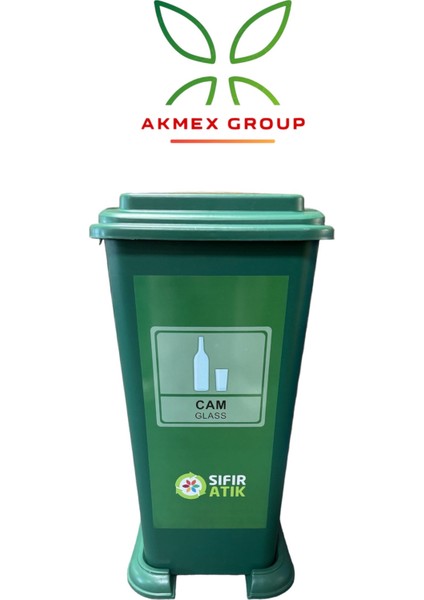70 Litre Plastik Lüx Geri Dönüşüm Kutusu Geri Dönüşüm Kovası / Sıfır Atık Kutusu