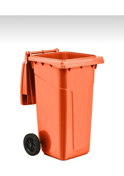Mck Tıbbı Atık Plastik Çöp Konteyneri 120 Litre Konteyner - A Isıya Karşı Dayanıklı- Turuncu