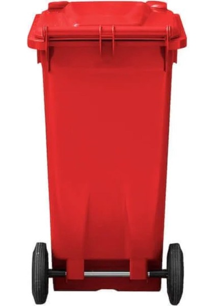 Akmex Kırmızı Plastik Çöp Konteyneri 120 Litre Konteyner A Isıya Karşı Dayanıklı Malzeme