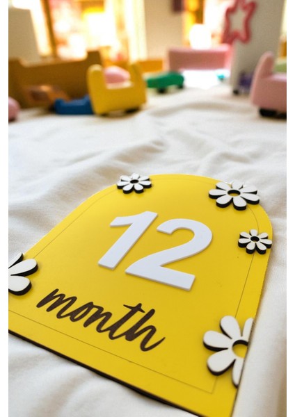 Bebek Fotoğraf Çekim Ahşap Anı Kartı 12 Ay Rakamlı Doğum Konsept Hediyelik fırsatları