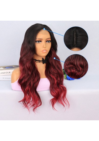 Siyah Kızıl Ombreli Tül Peruk fırsatları