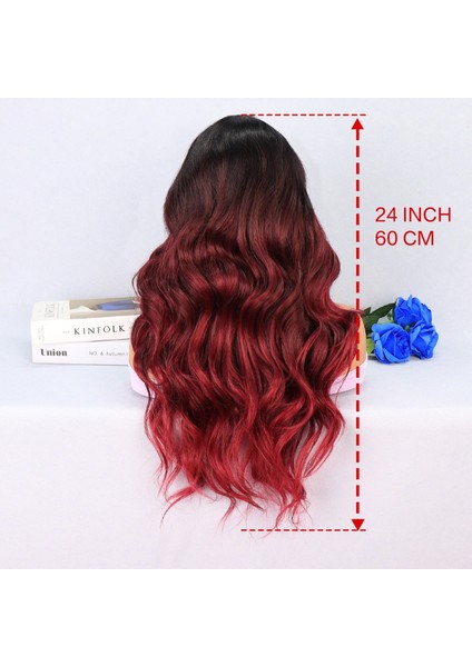 Siyah Kızıl Ombreli Tül Peruk indirimleri