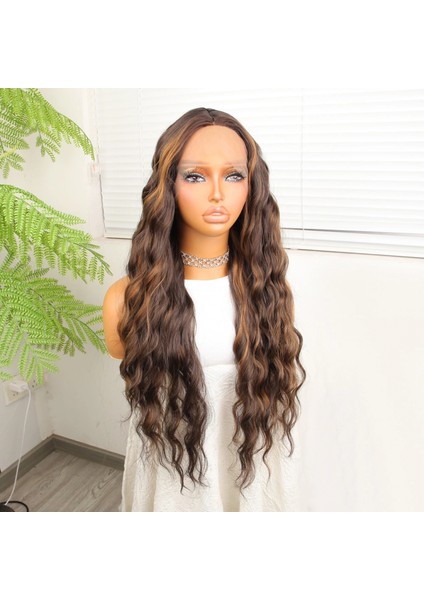 Kahverengi Balköpüğü Işıltılı Su Dalgalı Tül Peruk fiyatları