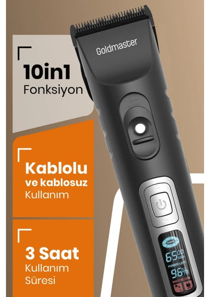 10 In 1 Ayarlanabilir Şarjlı Kedi Köpek Tıraş Makinesi Pet Evcil Hayvan Tüy Kesme Aparatlı fiyatları