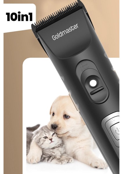 10 In 1 Ayarlanabilir Şarjlı Kedi Köpek Tıraş Makinesi Pet Evcil Hayvan Tüy Kesme Aparatlı indirimleri
