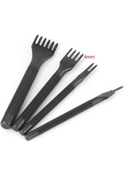 2x Dıy Elmas Döküm Dikiş Seti Deri Zanaat Kitleri Deri Zanaat Diş Delme Aracı 4mm 1/2/4/6 Prong (Yurt Dışından)